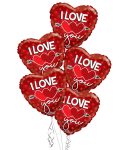 I Love You Valentine's Day Balloon Bouquet (5 Balloons)