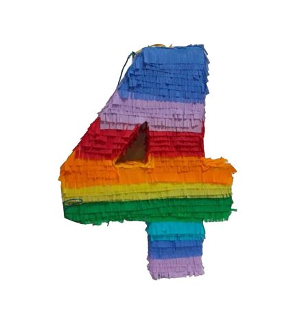 Number Four Shape Pinata