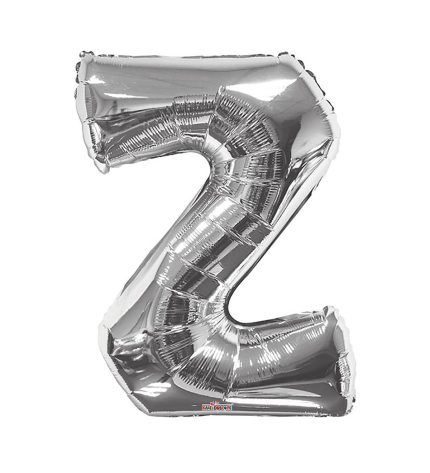 SILVER LETTER Z - 34 Inch