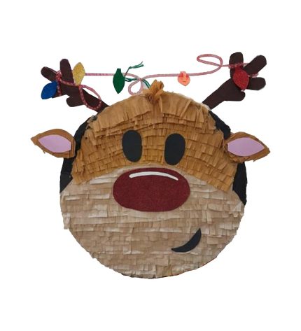 Christmas Reindeer Face Shape Pinata