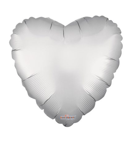 Silver Matte Heart 18 Inch