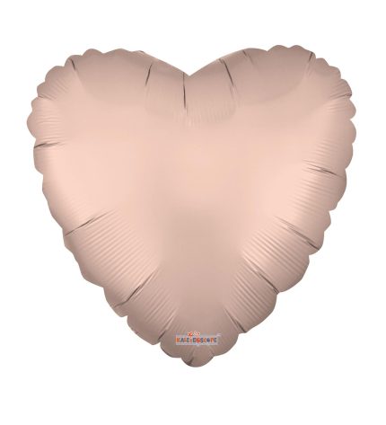Rose Gold Matte Heart 18 Inch