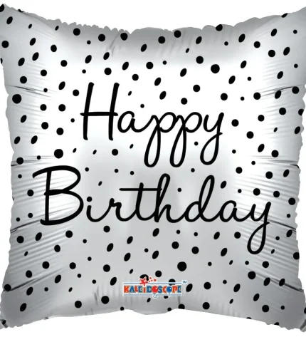 ECO Balloon - Birthday Dots Metallic - 18 inch