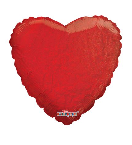 Holographic Red Heart 18 Inch