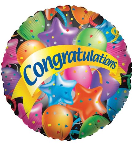 36" PR Festive Balloons Congratulations