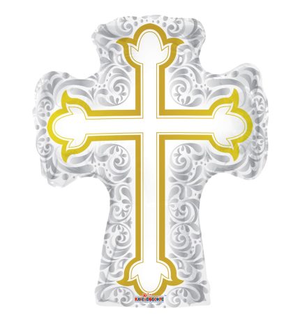 28 Inch PR Silver & Gold Cross Shape - Five Pack