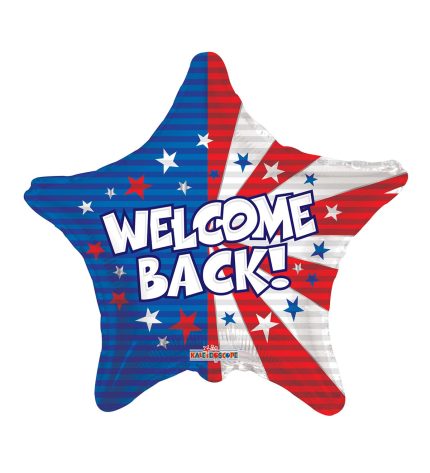 18 Inch SV Welcome Back Patriotic - Flat