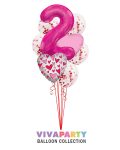 8 pc I Love You Red Heart Valentines Day Balloon Bouquet Mine Hug Kiss Sweetest...