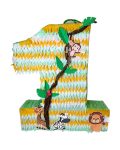 Jungle Animals Number One Shaped Pinata