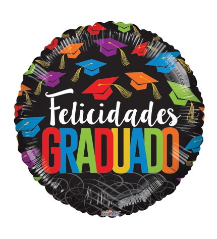 18 Inch BV Felicidades Graduado Birretes - Flat
