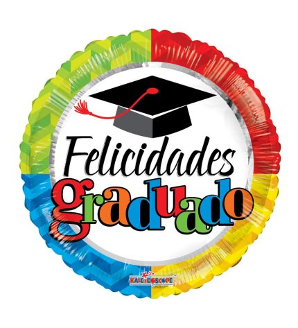 18 Inch BV Felicidades Graduado Colores Primarios - Flat