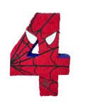 Spider Man Number Four Shaped Pinata