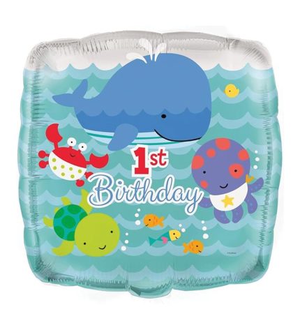 18 Inch 1st Birthday Under the sea pals