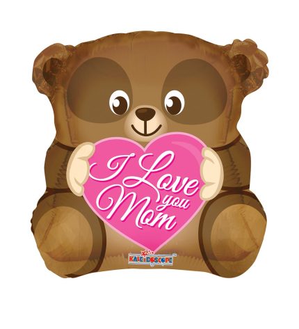 18 Inch PR Love You Mom Bear Shape - Flat