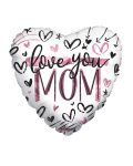 PR LOVE YOU MOM BRUSHED HEARTS