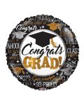 18 Inch PR Grad Silver & Gold - Flat