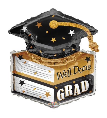PR BOOKS AND GRAD CAP