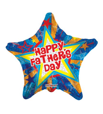 18 Inch SV Father's Day Blue & Gold - Flat