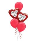 Feliz Dia de San Valentin Ramo De Globos (Balloon Bouquet) (5 Balloons)