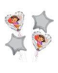 Dora Happy Birthday Balloon Bouquet 4pc