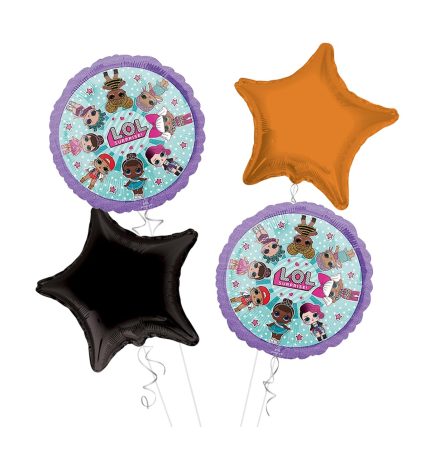 LOL Happy Birthday Balloon Bouquet 4pc