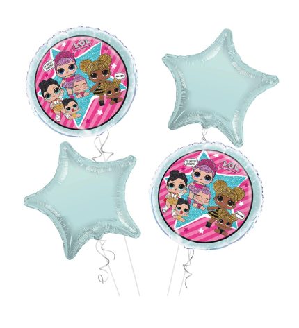 LOL Happy Birthday Balloon Bouquet 4pc