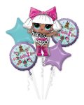 LOL Surprise Foil Bouquet of
Balloons 5pcs - Hearts