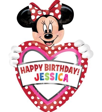 Minnie Mouse Jumbo Personalize Heart Super Shape