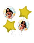 Moana Happy Birthday Balloon Bouquet 4pc