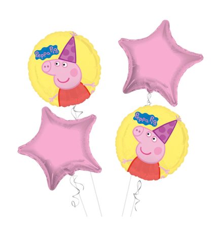 Peppa Pig Happy Birthday Balloon Bouquet 4pc