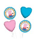 Peppa Pig Happy Birthday Balloon Bouquet 4pc