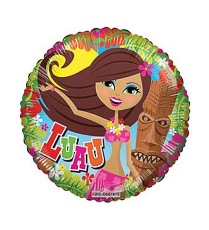 Luau Hula Girl Foil Balloon 18 Inch