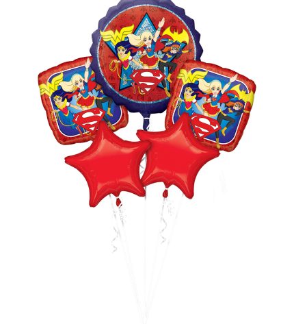 Super Hero Girls Foil Bouquet of Balloons - 5pcs