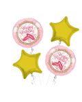 Ballerina Happy Birthday Balloon Bouquet 4pc