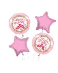 Ballerina Happy Birthday Balloon Bouquet 4pc