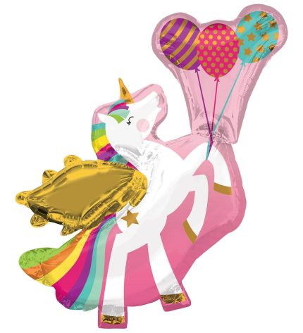 Unicorn Winged Jumbo Foil Balloon 31 x 34 Inch
