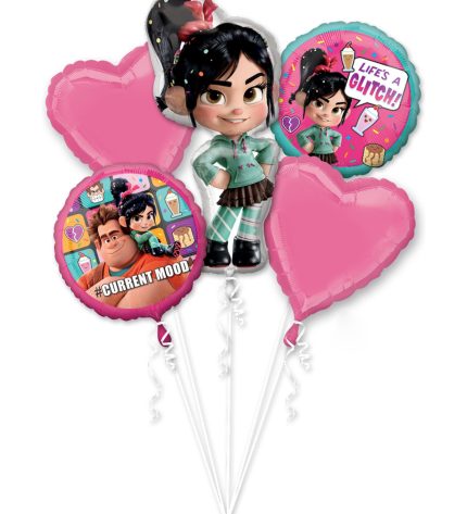 Wreck it Ralph 2 Foil Bouquet of Balloons 5pcs