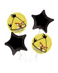 Angry Birds Happy Birthday Balloon Bouquet 4pc