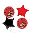 Angry Birds Happy Birthday Balloon Bouquet 4pc