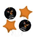Angry Birds Happy Birthday Balloon Bouquet 4pc