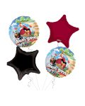 Angry Birds Happy Birthday Balloon Bouquet 4pc
