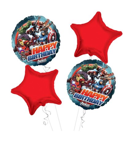 Avengers Happy Birthday Balloon Bouquet 4pc