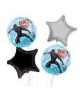 Black Panther Happy Birthday Balloon Bouquet 4pc
