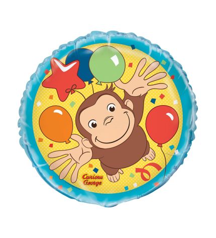 Curious George and Balloons Foil Balloon 18 Inch