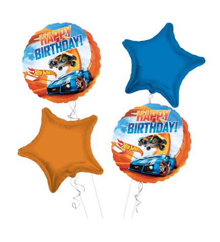 Hot Wheels Happy Birthday Balloon Bouquet 4pc