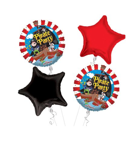Pirates Happy Birthday Balloon Bouquet 4pc