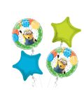 Minions Happy Birthday Balloon Bouquet 4pc