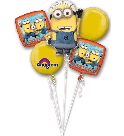 Minions Despicable Me Foil Bouquet
of Balloons - 5pcs
