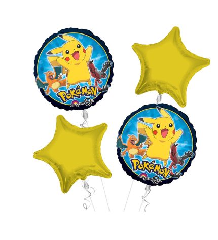 Pokemon Happy Birthday Balloon Bouquet 4pc