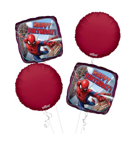 Spider-Man Happy Birthday Balloon Bouquet 4pc